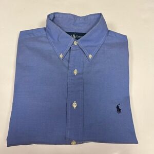 Ralph Lauren Classic Fit Button Down Shirt Pony Logo Light Blue 16
